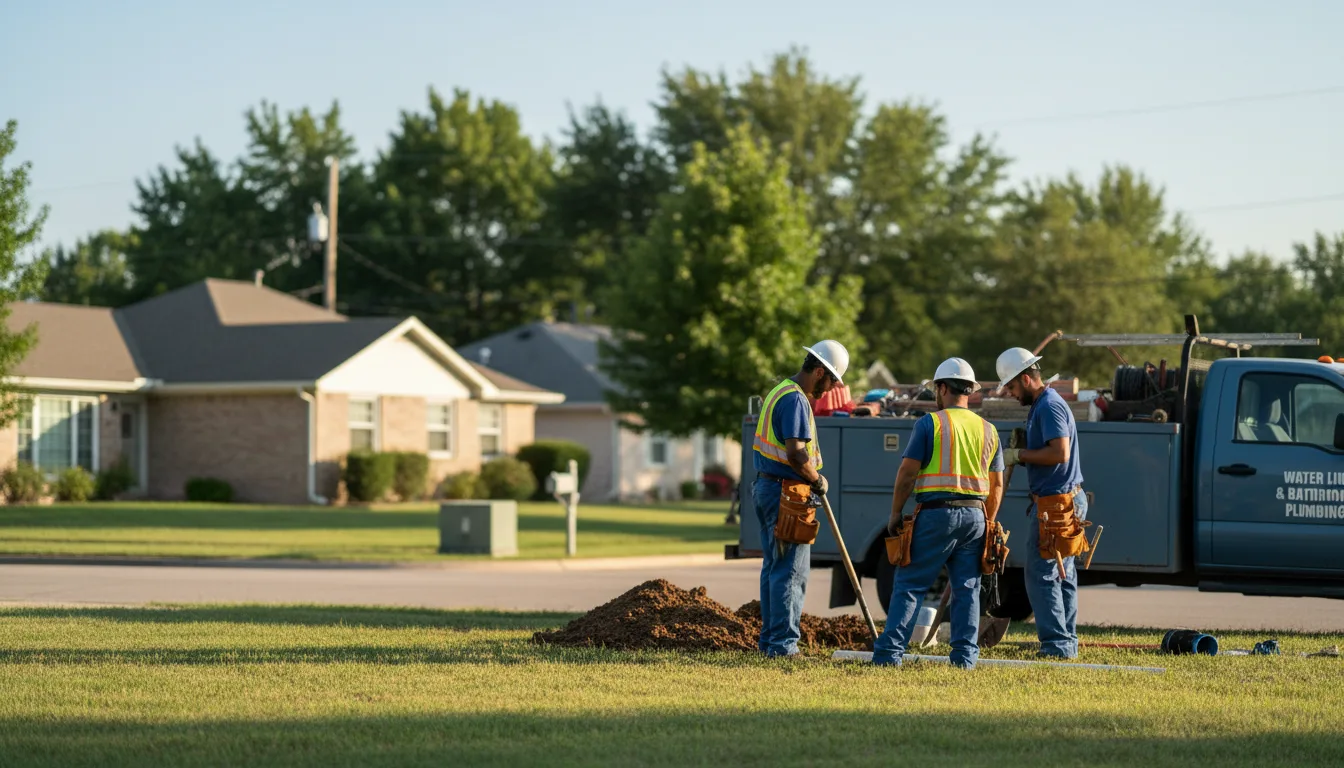 Residential water line and bathroom plumbing service in Stitzer, WI